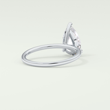 2.0 CT Pear Cut Lab Grown Diamond Engagement Ring