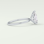 2.0 CT Pear Cut Lab Grown Diamond Engagement Ring