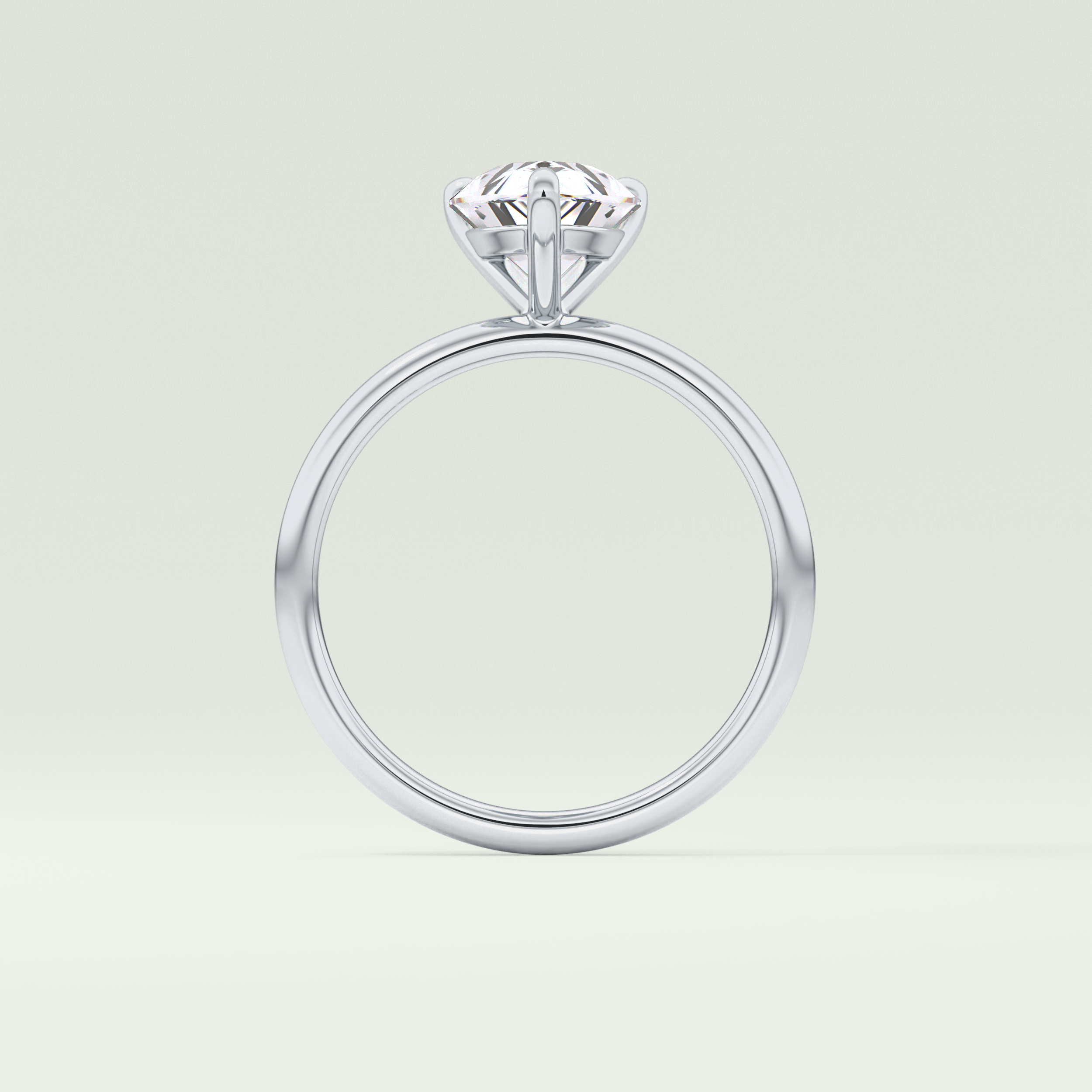 2.0 CT Pear Cut Lab Grown Diamond Engagement Ring