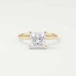 2.0 CT Princess Cut Lab Grown Diamond Engagement Ring
