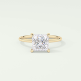 2.0 CT Princess Cut Solitaire Moissanite Engagement Ring 1