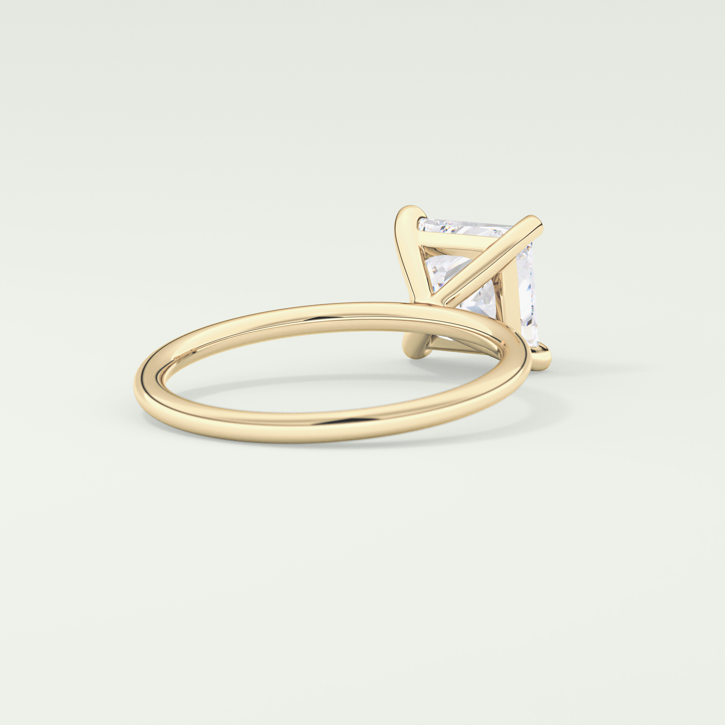 2.0 CT Princess Cut Lab Grown Diamond Engagement Ring