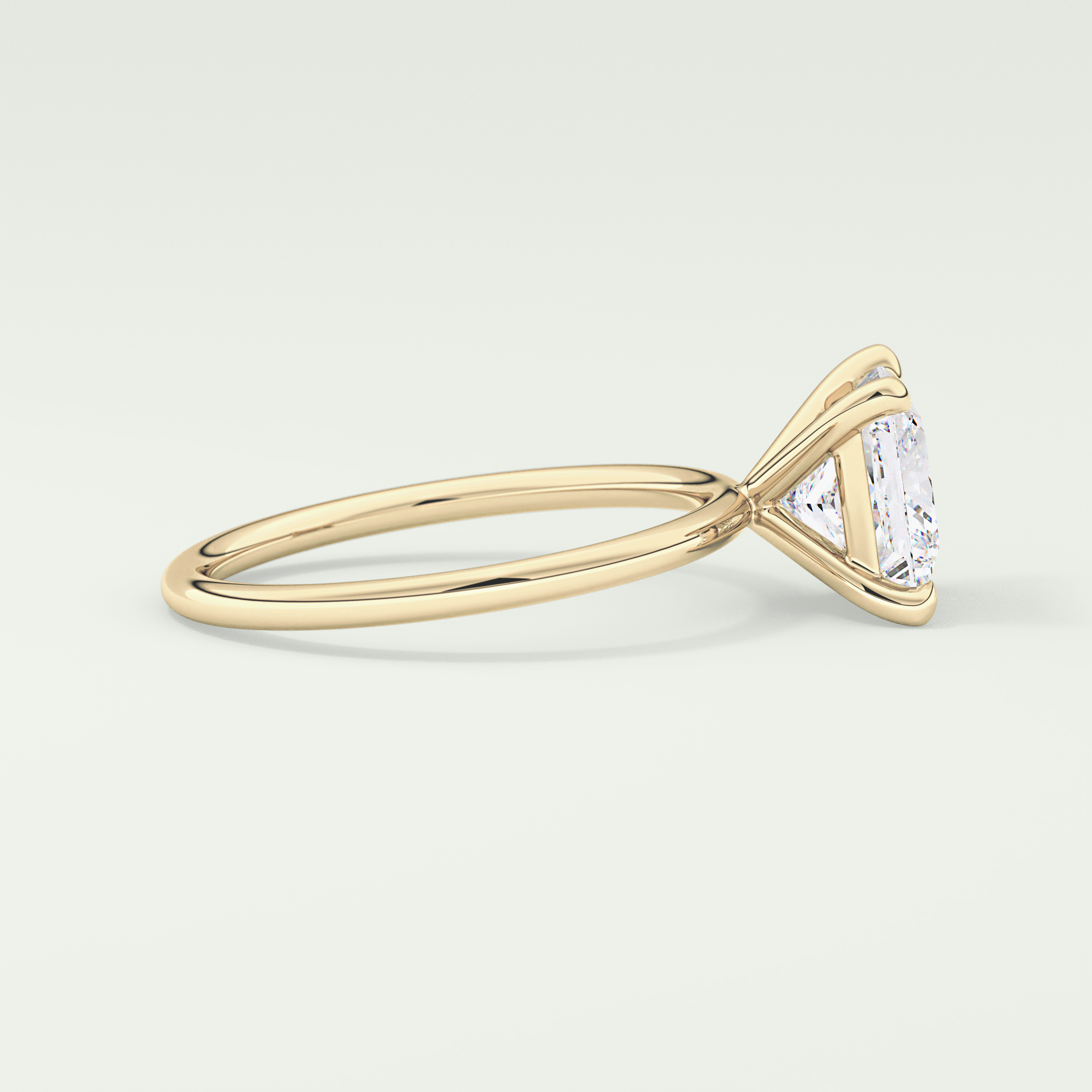 2.0 CT Princess Cut Lab Grown Diamond Engagement Ring