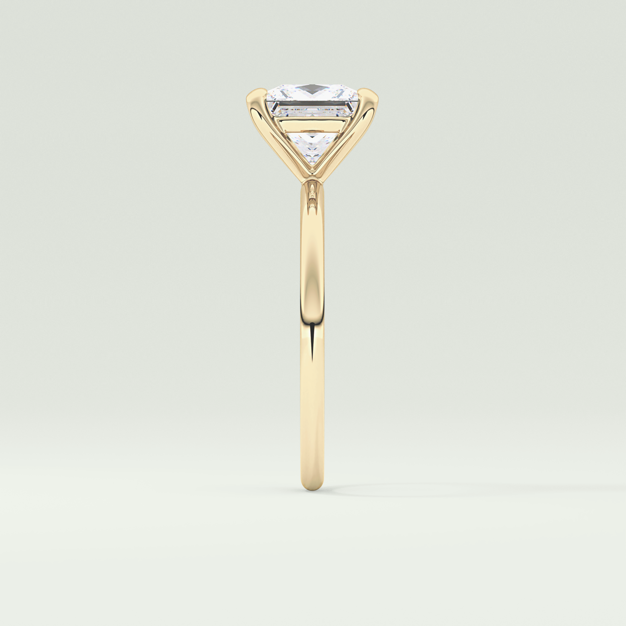 2.0 CT Princess Cut Lab Grown Diamond Engagement Ring