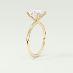 2.0 CT Princess Cut Lab Grown Diamond Engagement Ring