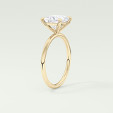2.0 CT Princess Cut Lab Grown Diamond Engagement Ring