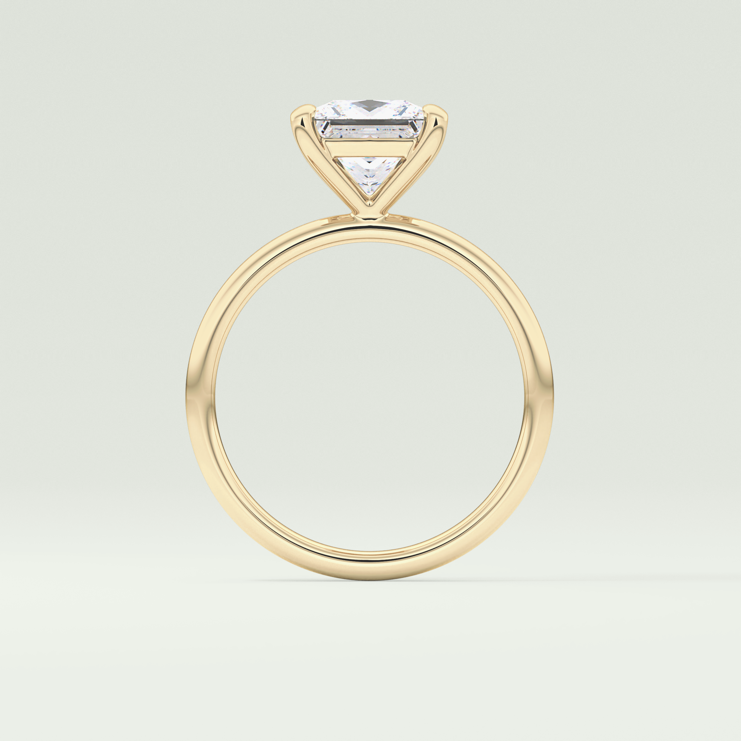 2.0 CT Princess Cut Solitaire Moissanite Engagement Ring 6