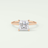 2.0 CT Princess Cut Lab Grown Diamond Engagement Ring