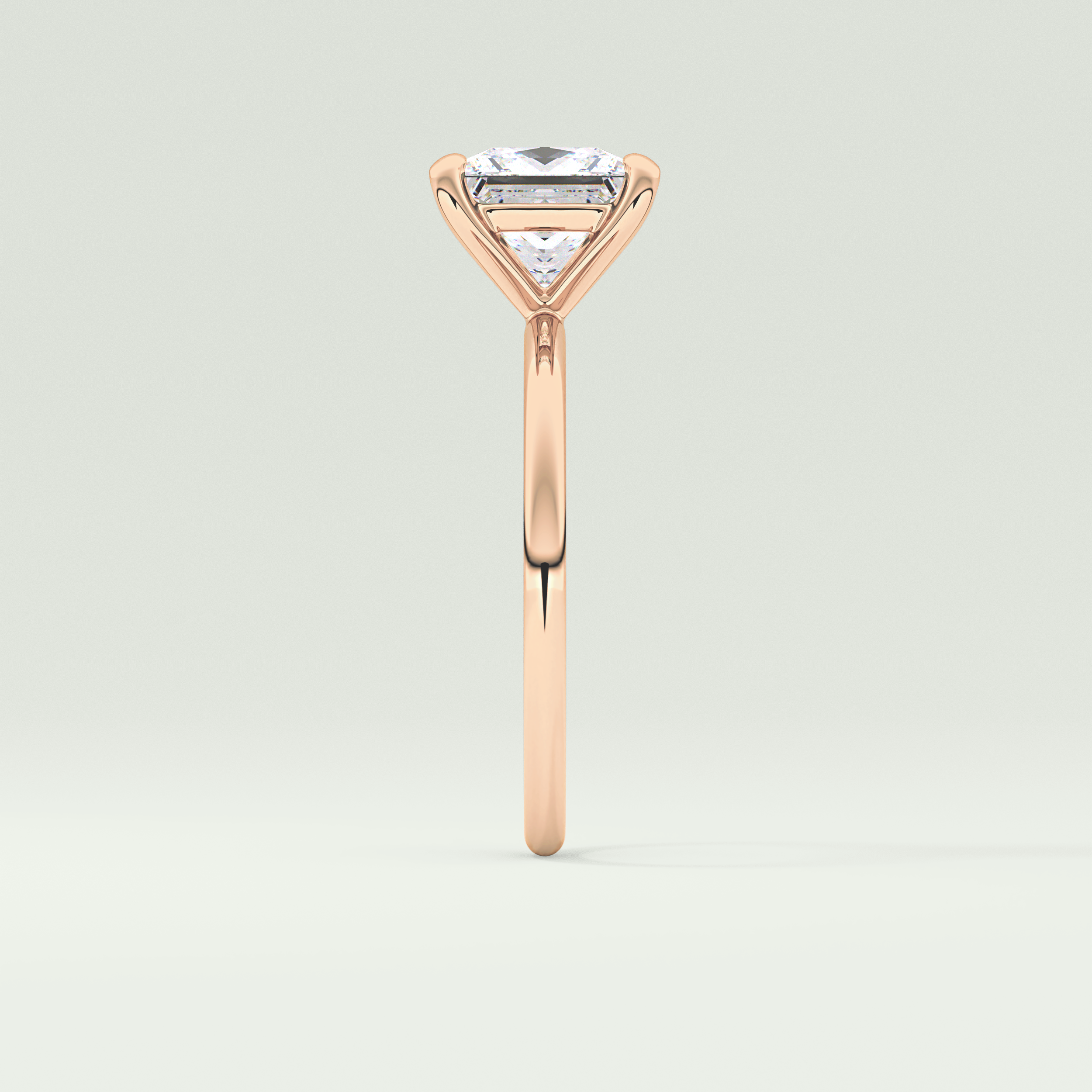 2.0 CT Princess Cut Lab Grown Diamond Engagement Ring