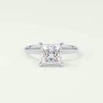 2.0 CT Princess Cut Solitaire Moissanite Engagement Ring 13