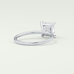2.0 CT Princess Cut Lab Grown Diamond Engagement Ring