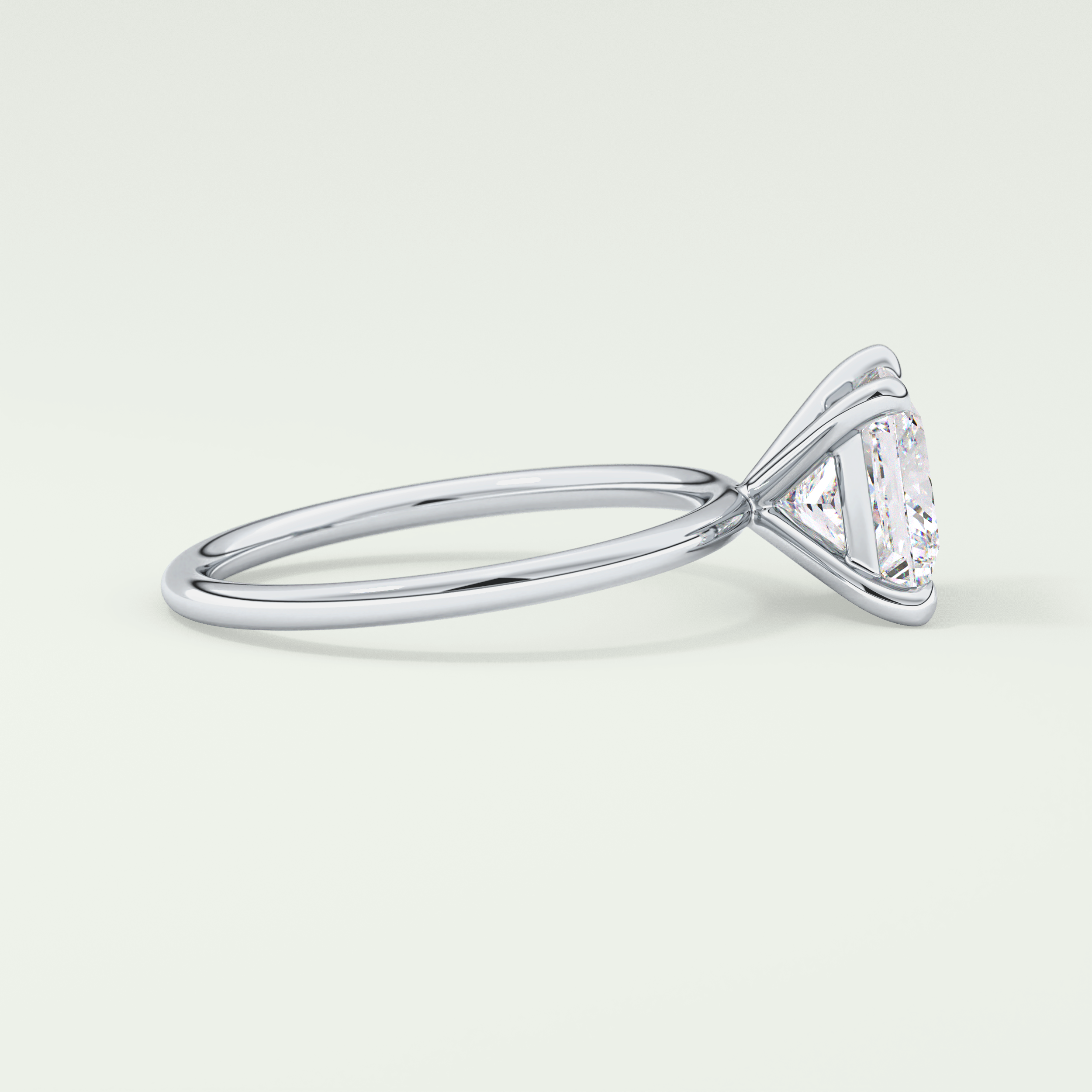 2.0 CT Princess Cut Lab Grown Diamond Engagement Ring