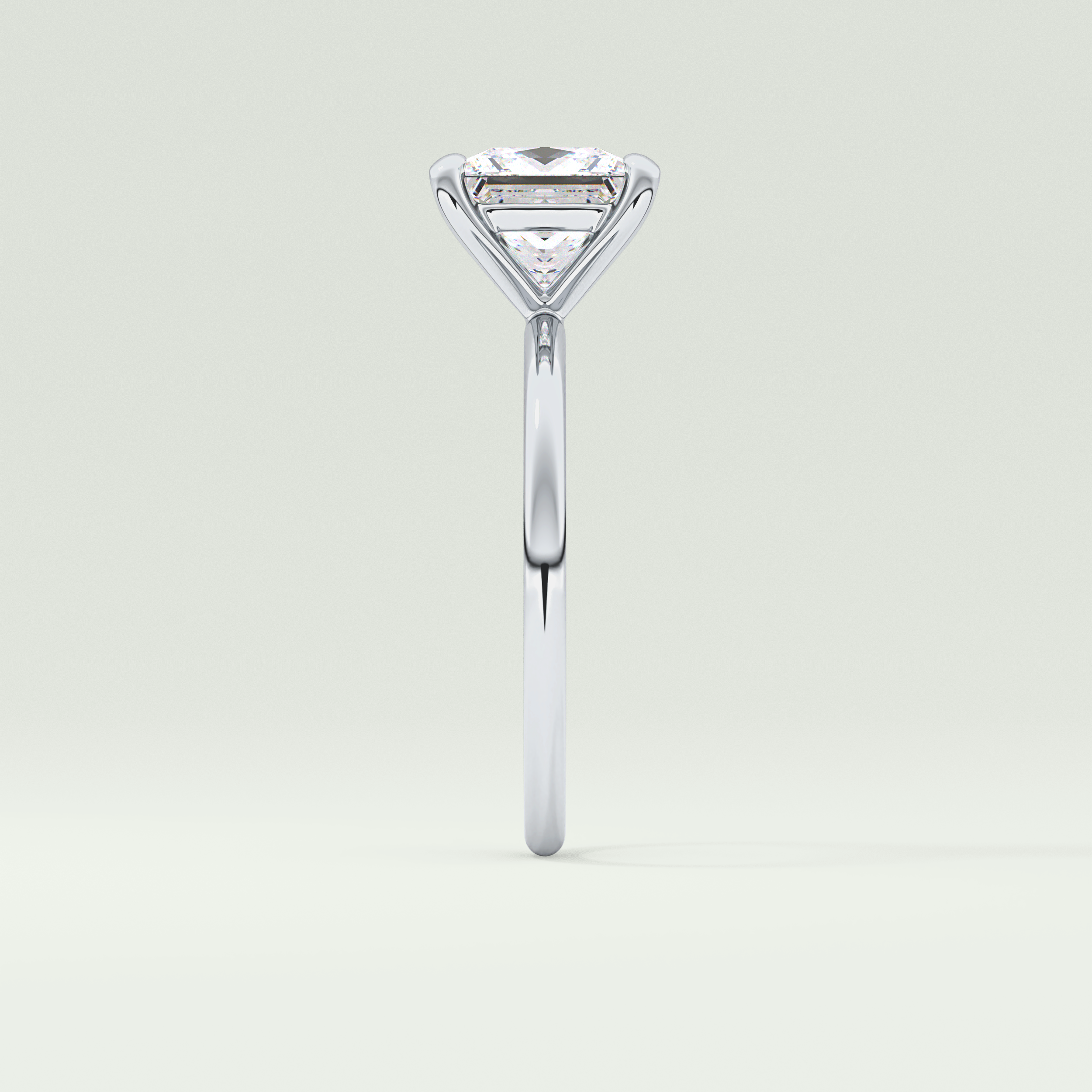 2.0 CT Princess Cut Solitaire Moissanite Engagement Ring 16