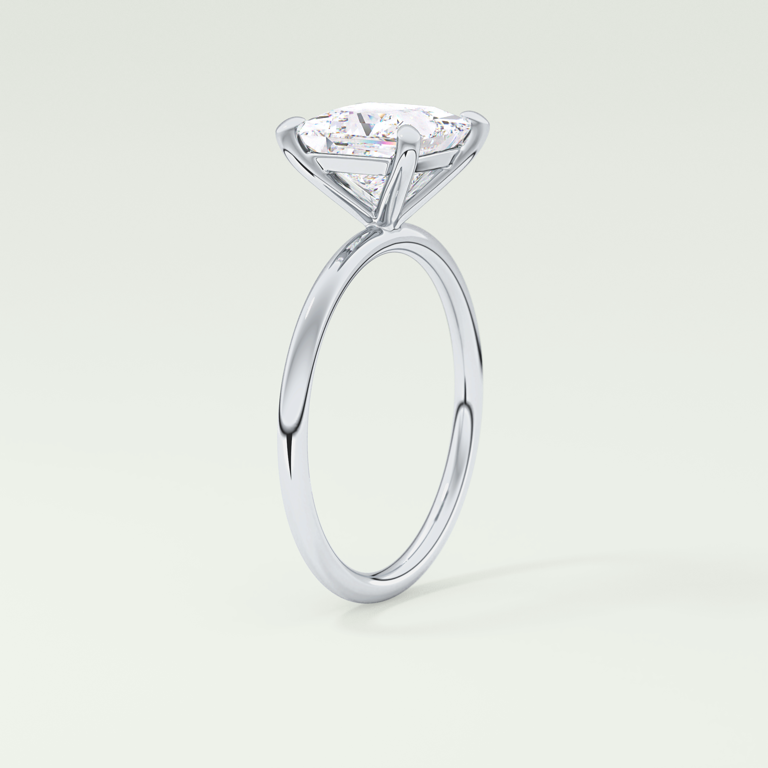 2.0 CT Princess Cut Solitaire Moissanite Engagement Ring 17