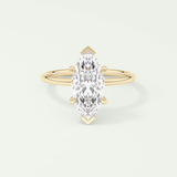 1.5 CT Marquise Cut Lab Grown Diamond Engagement Ring
