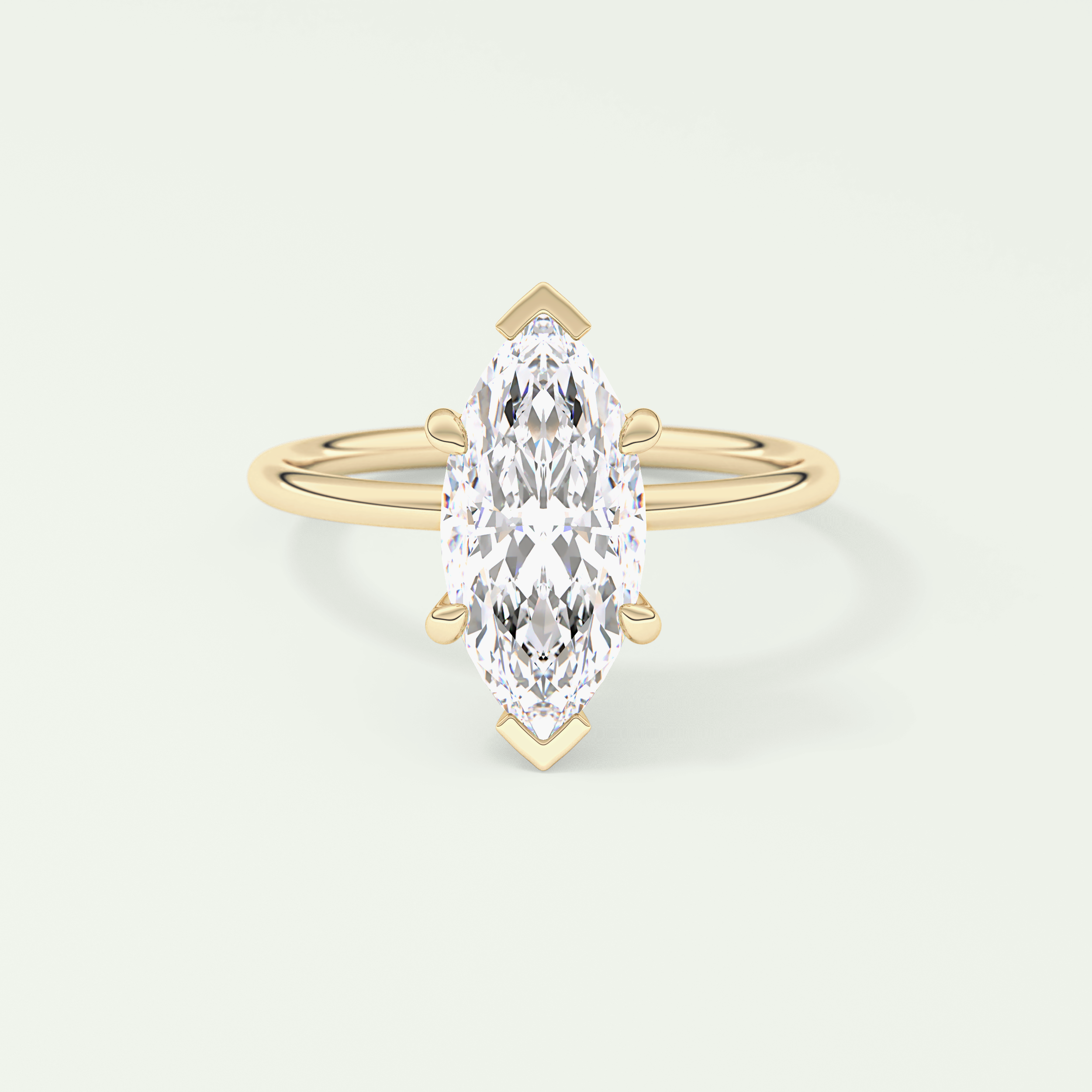1.5 CT Marquise Cut Lab Grown Diamond Engagement Ring