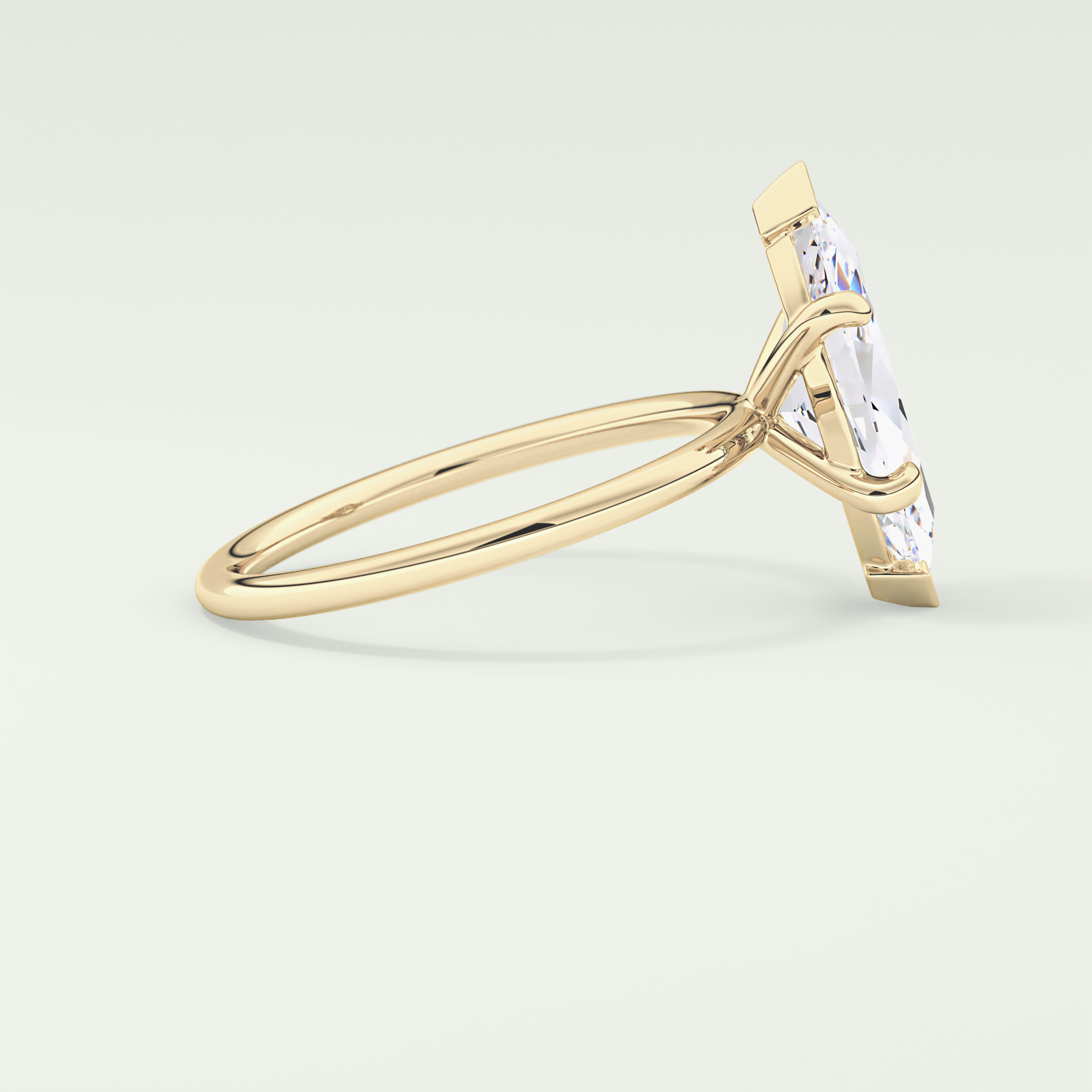 1.5 CT Marquise Cut Lab Grown Diamond Engagement Ring
