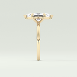 1.5 CT Marquise Cut Lab Grown Diamond Engagement Ring