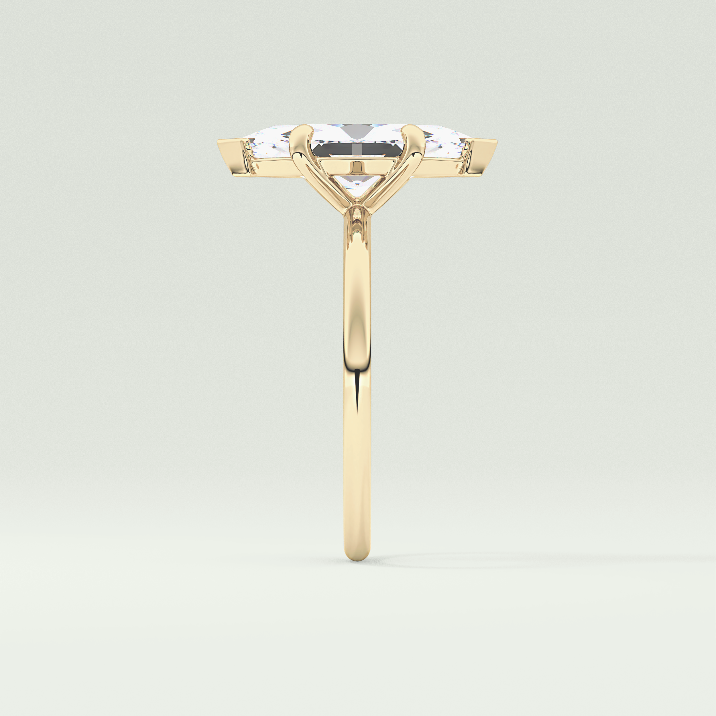 1.5 CT Marquise Cut Lab Grown Diamond Engagement Ring