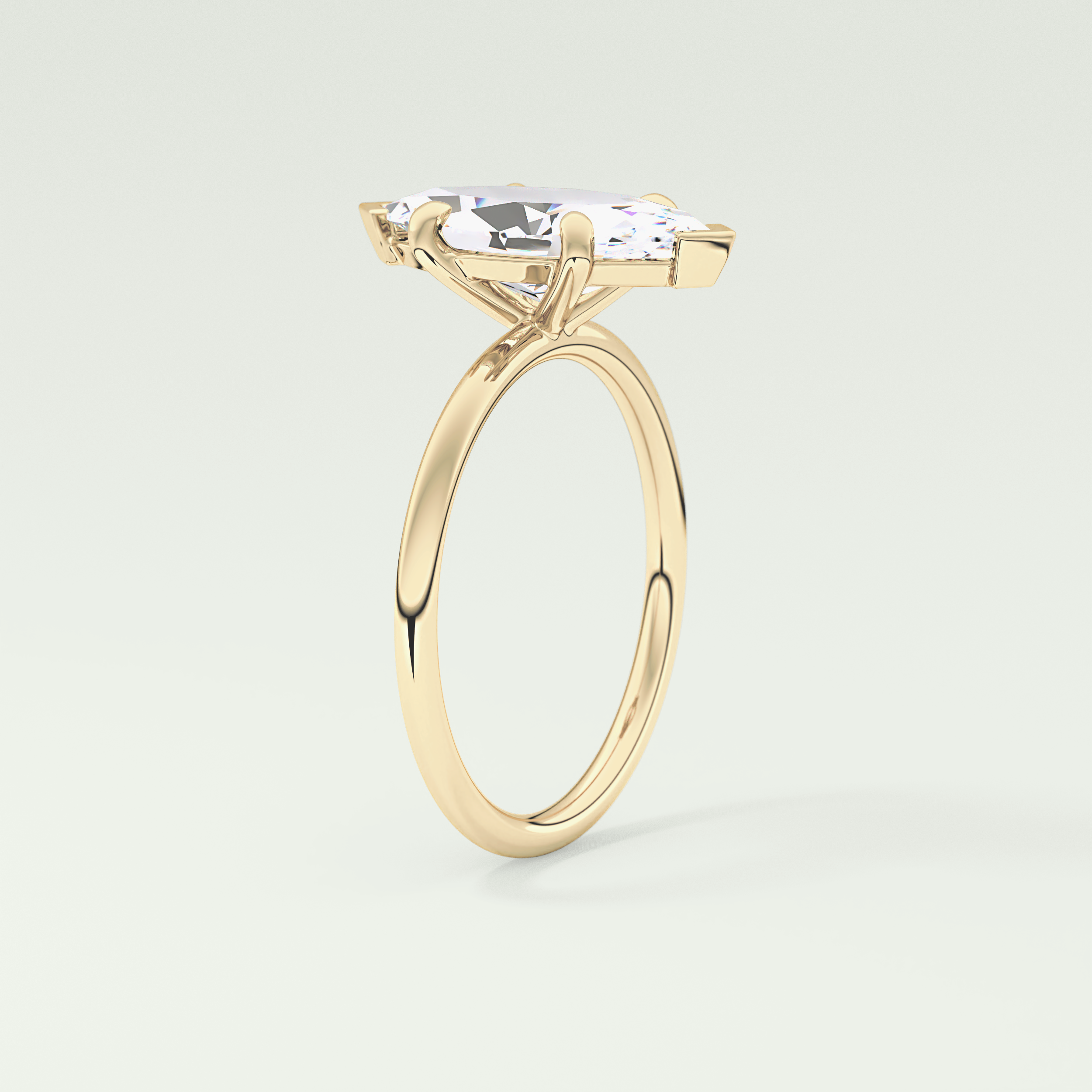 1.5 CT Marquise Cut Lab Grown Diamond Engagement Ring