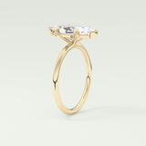 1.5 CT Marquise Cut Solitaire Moissanite Engagement Ring 5
