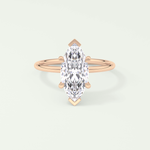 1.5 CT Marquise Cut Lab Grown Diamond Engagement Ring