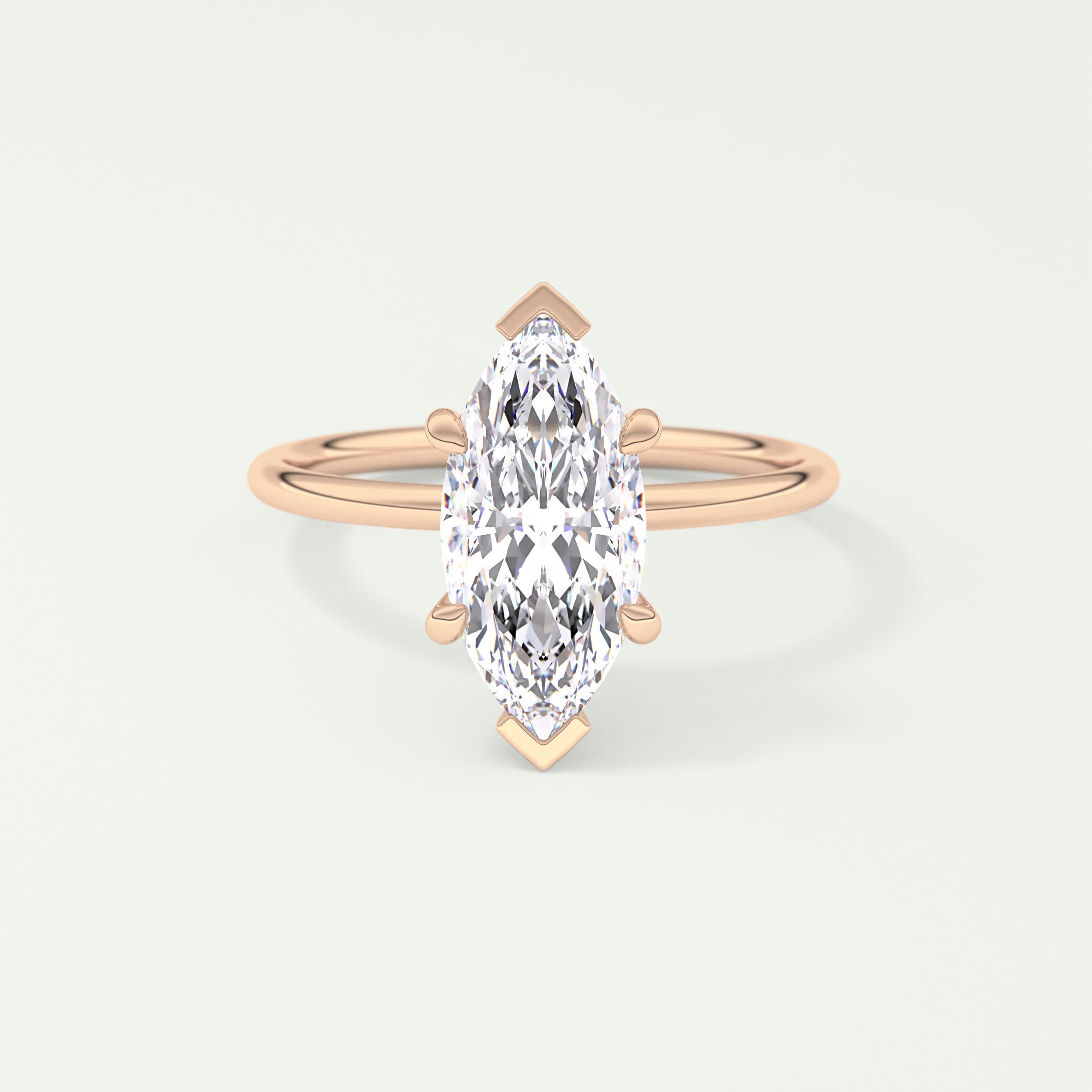 1.5 CT Marquise Cut Lab Grown Diamond Engagement Ring