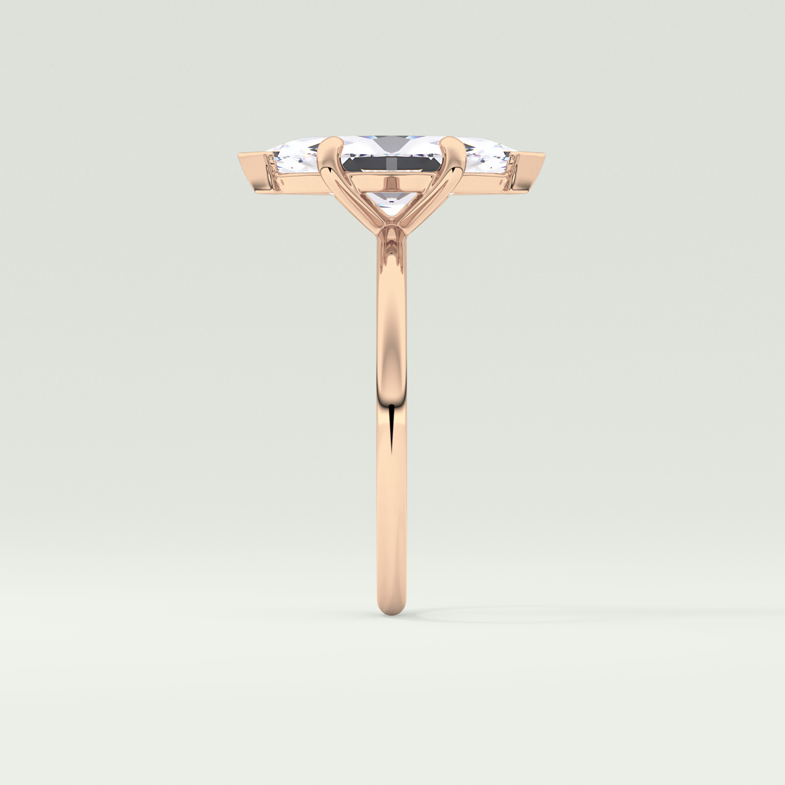 1.5 CT Marquise Cut Lab Grown Diamond Engagement Ring