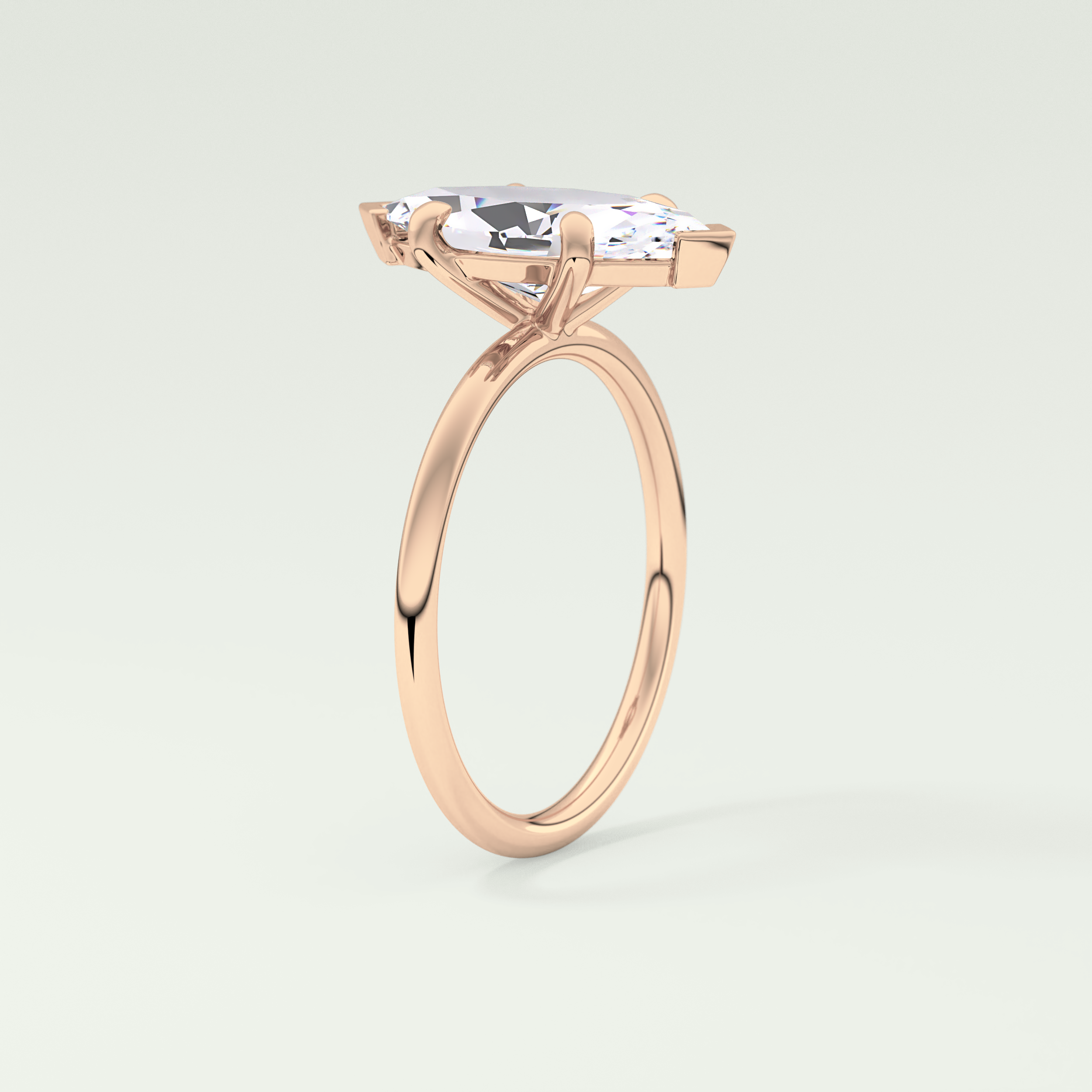 1.5 CT Marquise Cut Lab Grown Diamond Engagement Ring