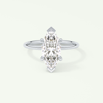1.5 CT Marquise Cut Lab Grown Diamond Engagement Ring