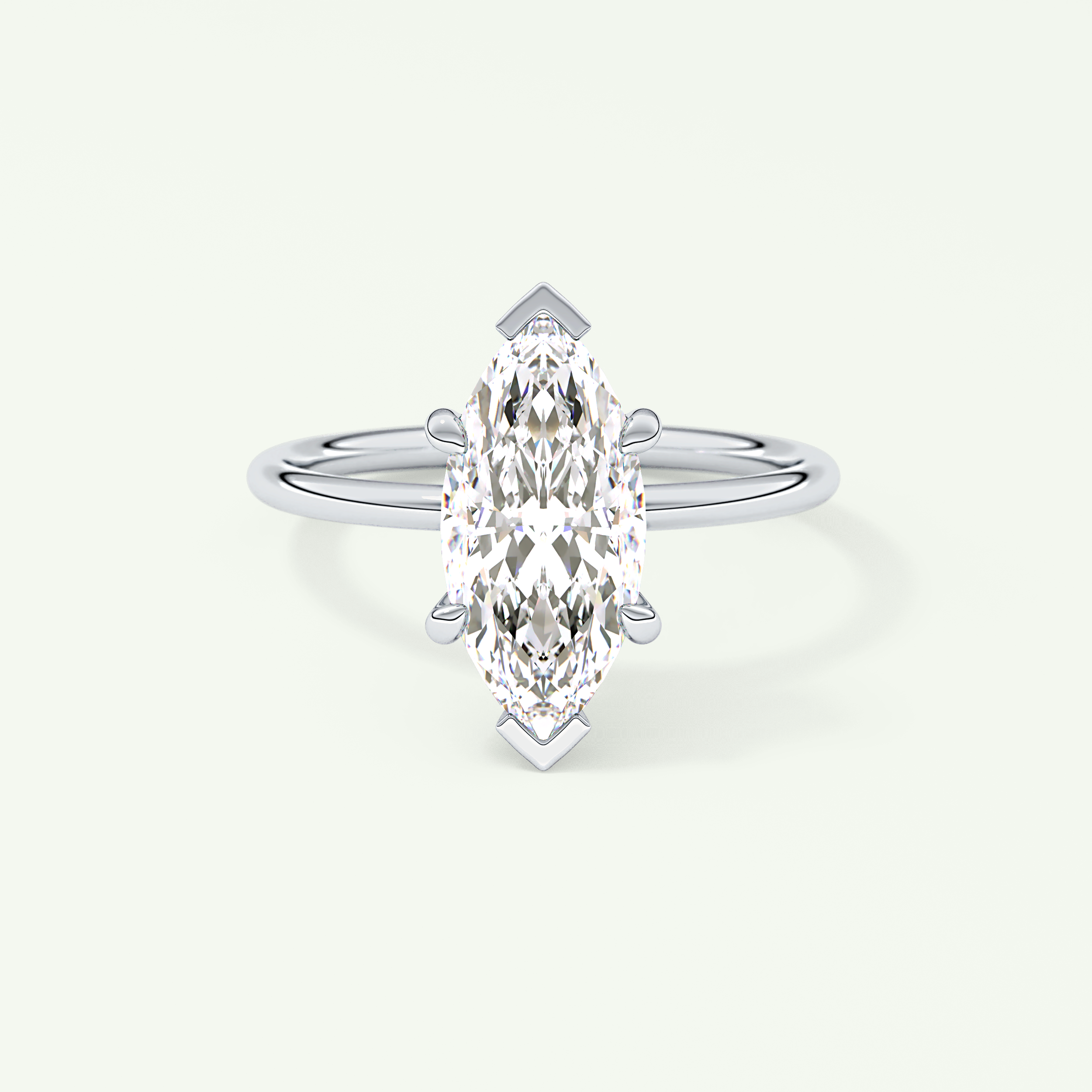 1.5 CT Marquise Cut Lab Grown Diamond Engagement Ring