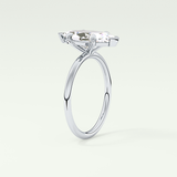 1.5 CT Marquise Cut Lab Grown Diamond Engagement Ring