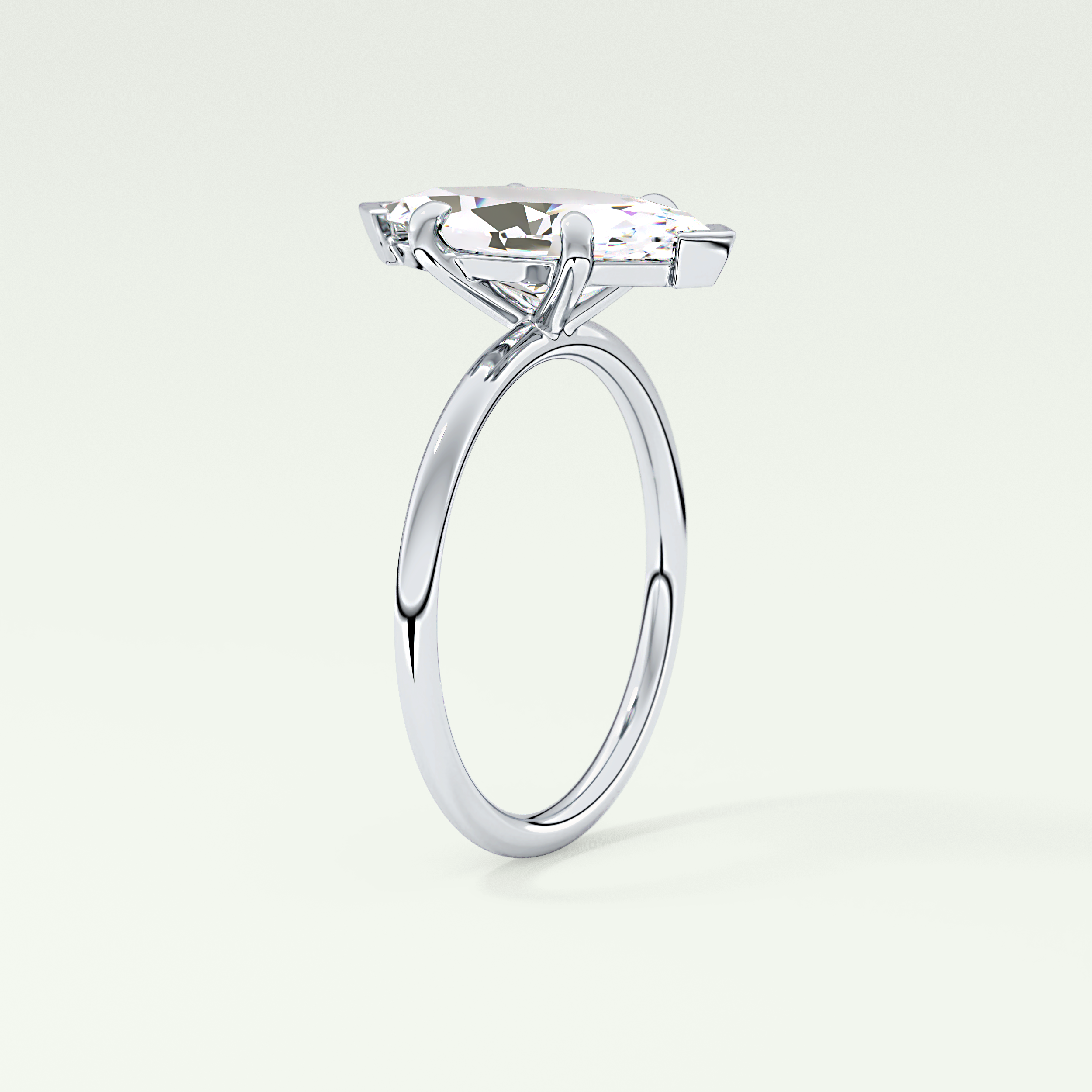 1.5 CT Marquise Cut Lab Grown Diamond Engagement Ring