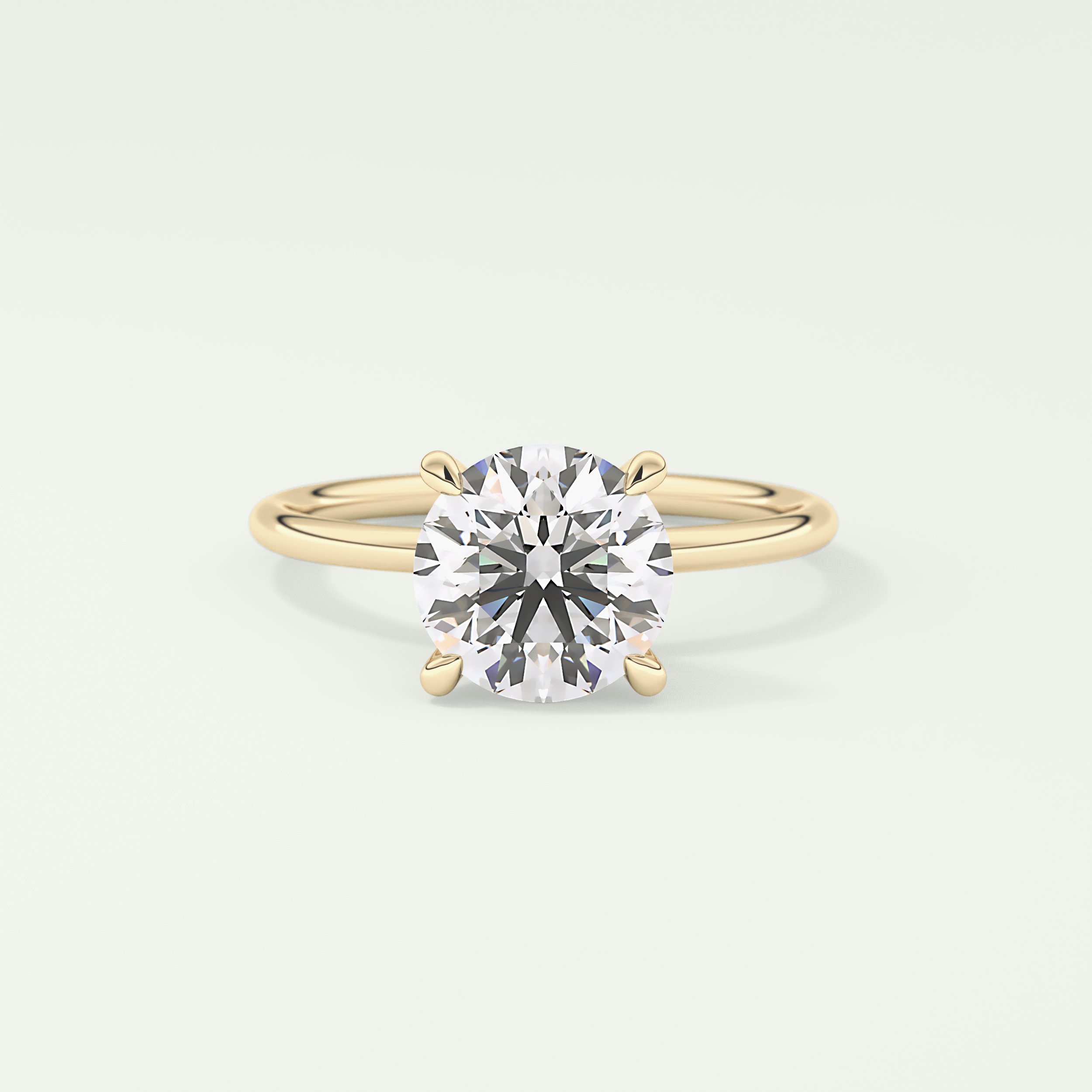 2 CT Round Cut Solitaire Moissanite Engagement Ring 1