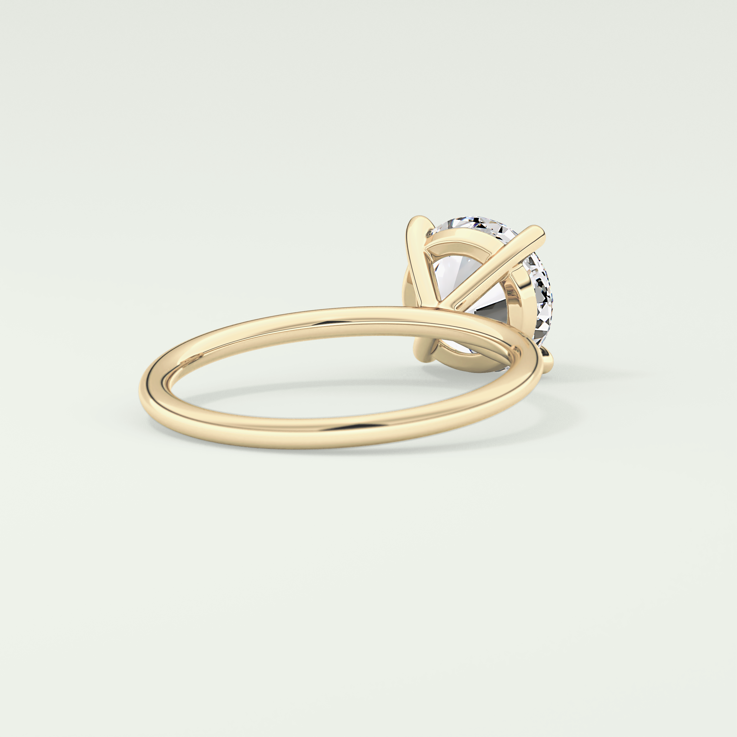 2 CT Round Cut Solitaire Moissanite Engagement Ring 2