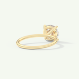 2 CT Round Cut Solitaire Moissanite Engagement Ring