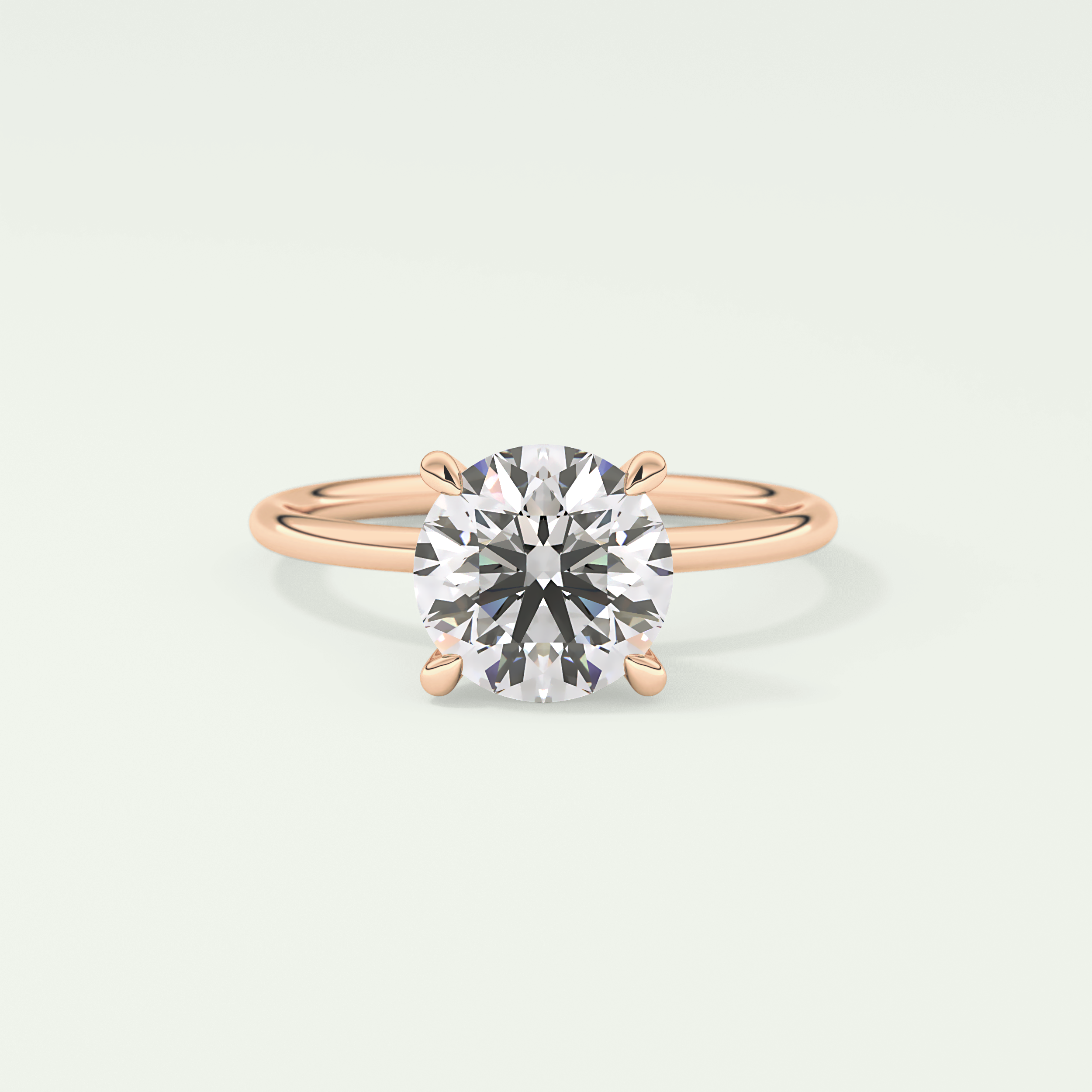 2 CT Round Cut Solitaire Moissanite Engagement Ring 7