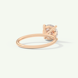 2 CT Round Cut Solitaire Moissanite Engagement Ring