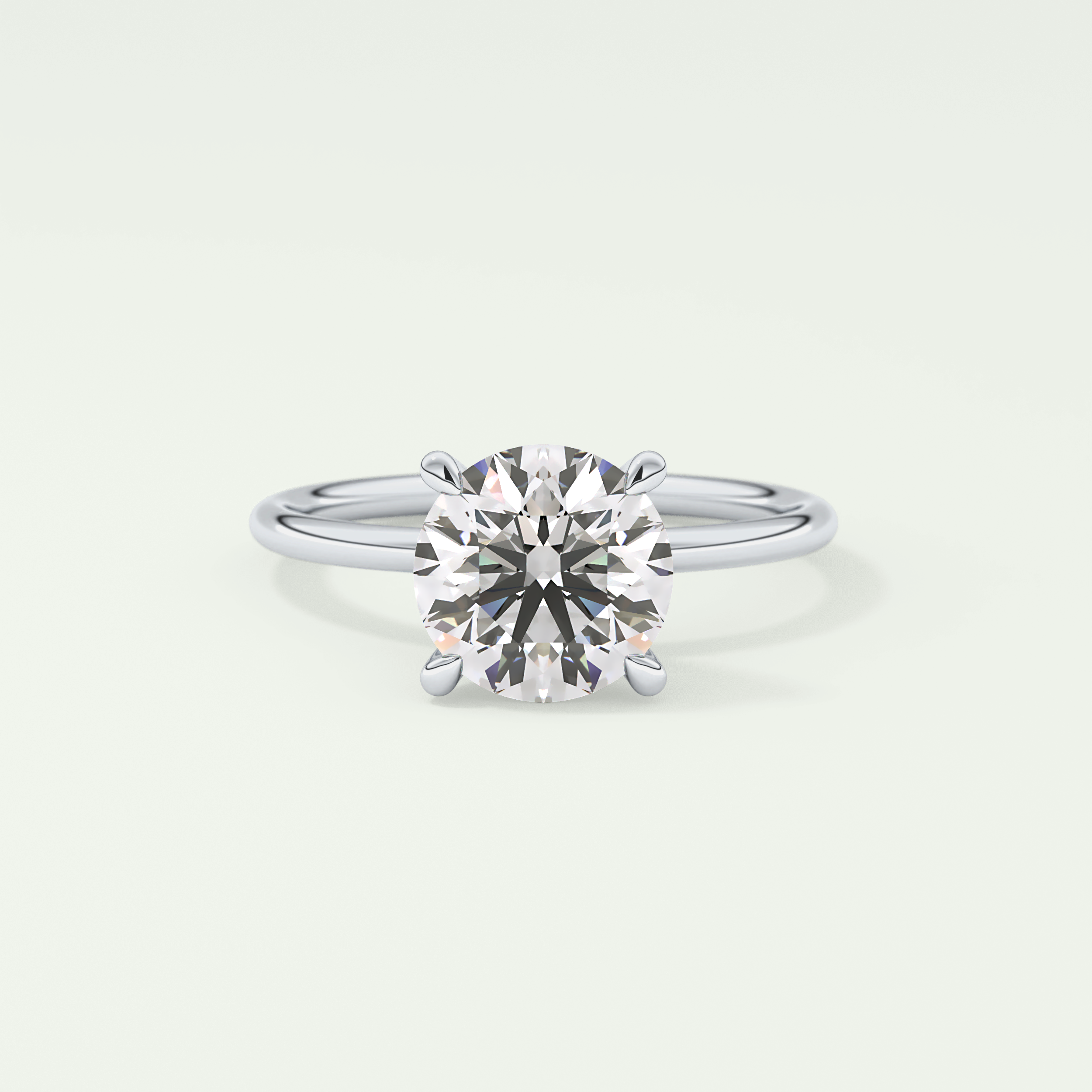 2 CT Round Cut Solitaire Moissanite Engagement Ring 13