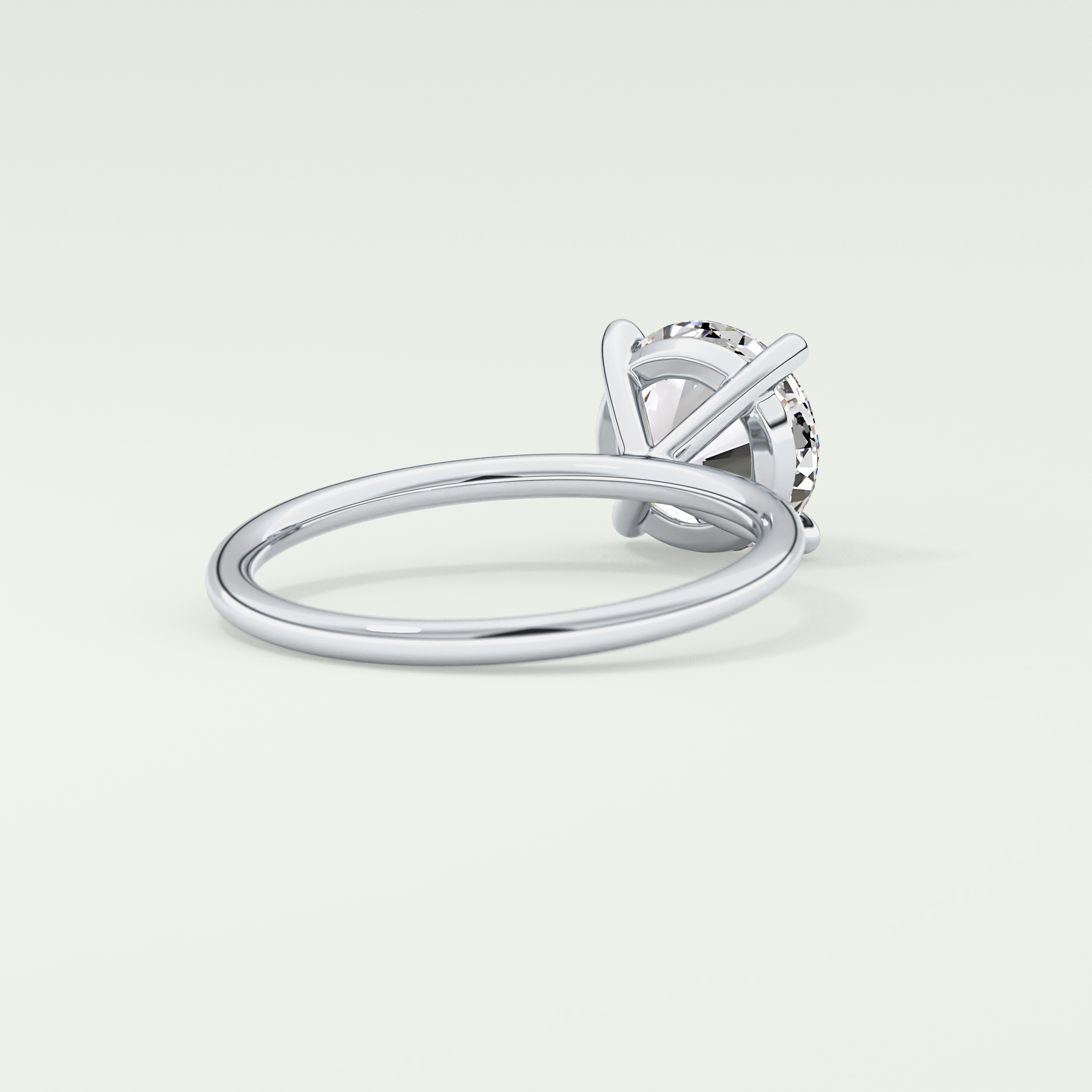 2 CT Round Cut Solitaire Moissanite Engagement Ring 14