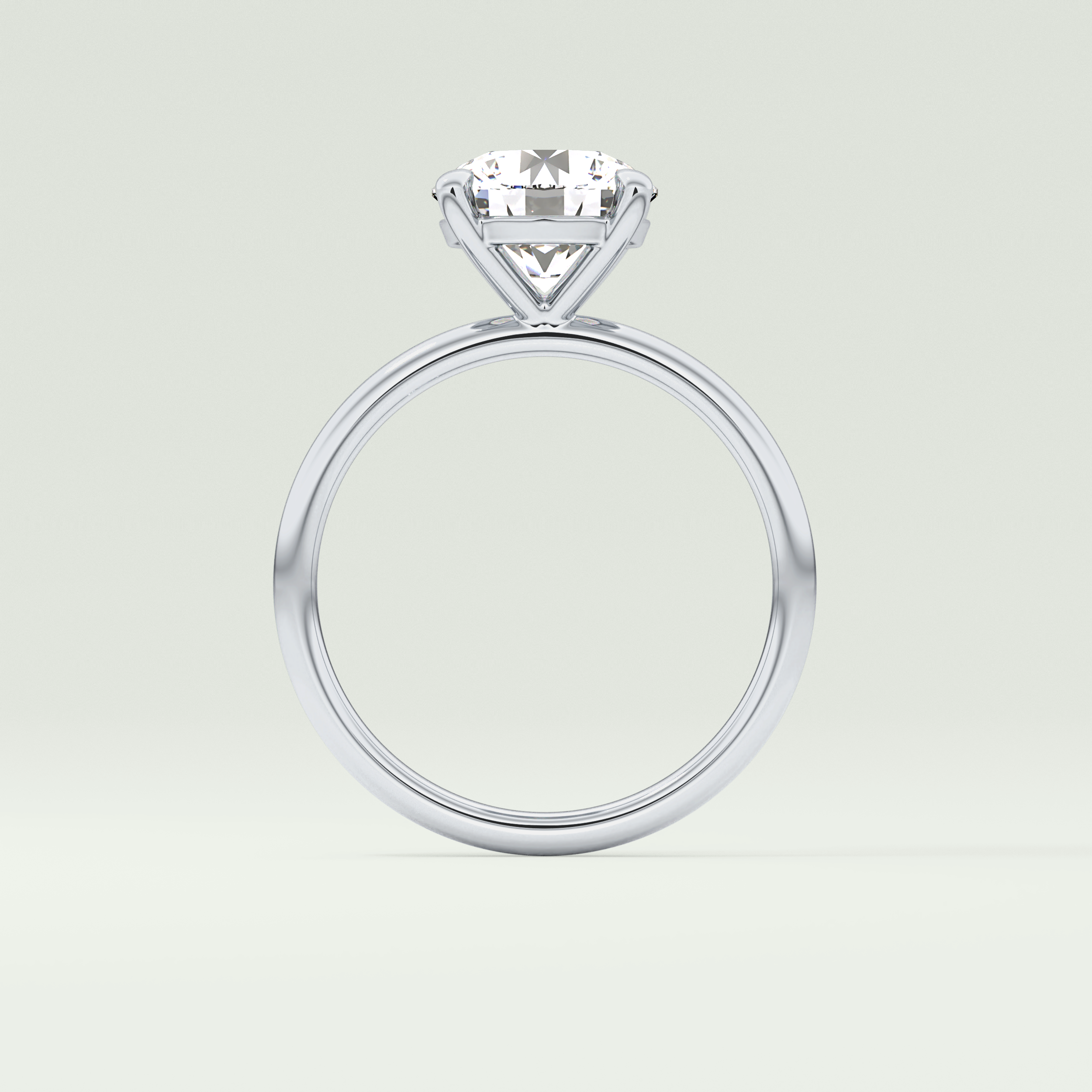 2 CT Round Cut Solitaire Moissanite Engagement Ring 18
