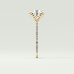 2.0 CT Round Cut Pave Moissanite Engagement Ring