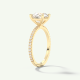 2.0 CT Round Cut Pave Lab-Grown Diamond Engagement Ring