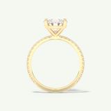 2.0 CT Round Cut Pave Lab-Grown Diamond Engagement Ring