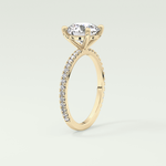 2.0 CT Round Cut Pave Moissanite Engagement Ring