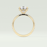 2.0 CT Round Cut Pave Moissanite Engagement Ring