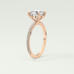 2.0 CT Round Cut Pave Moissanite Engagement Ring