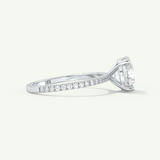 2.0 CT Round Cut Pave Lab-Grown Diamond Engagement Ring