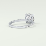 2.0 CT Round Cut Pave Moissanite Engagement Ring