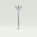 2.0 CT Round Cut Pave Moissanite Engagement Ring
